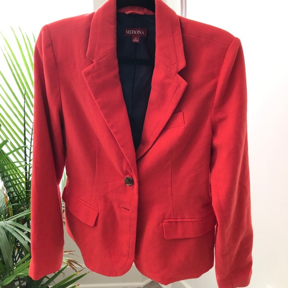 Two-Button Wool Blazer Jacket - Picture 3 of 8